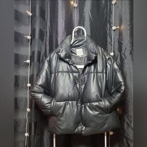 Avec les filles coat manteau oversized vegan leather